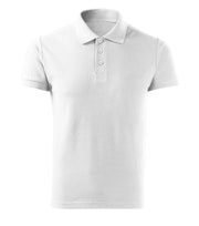 Tricou polo copii alb fata