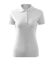 Tricou polo dama alb fata