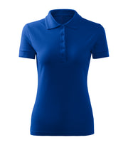 Tricou polo dama albastru fata