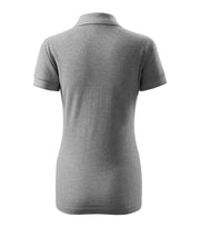 Tricou polo dama gri melanj spate