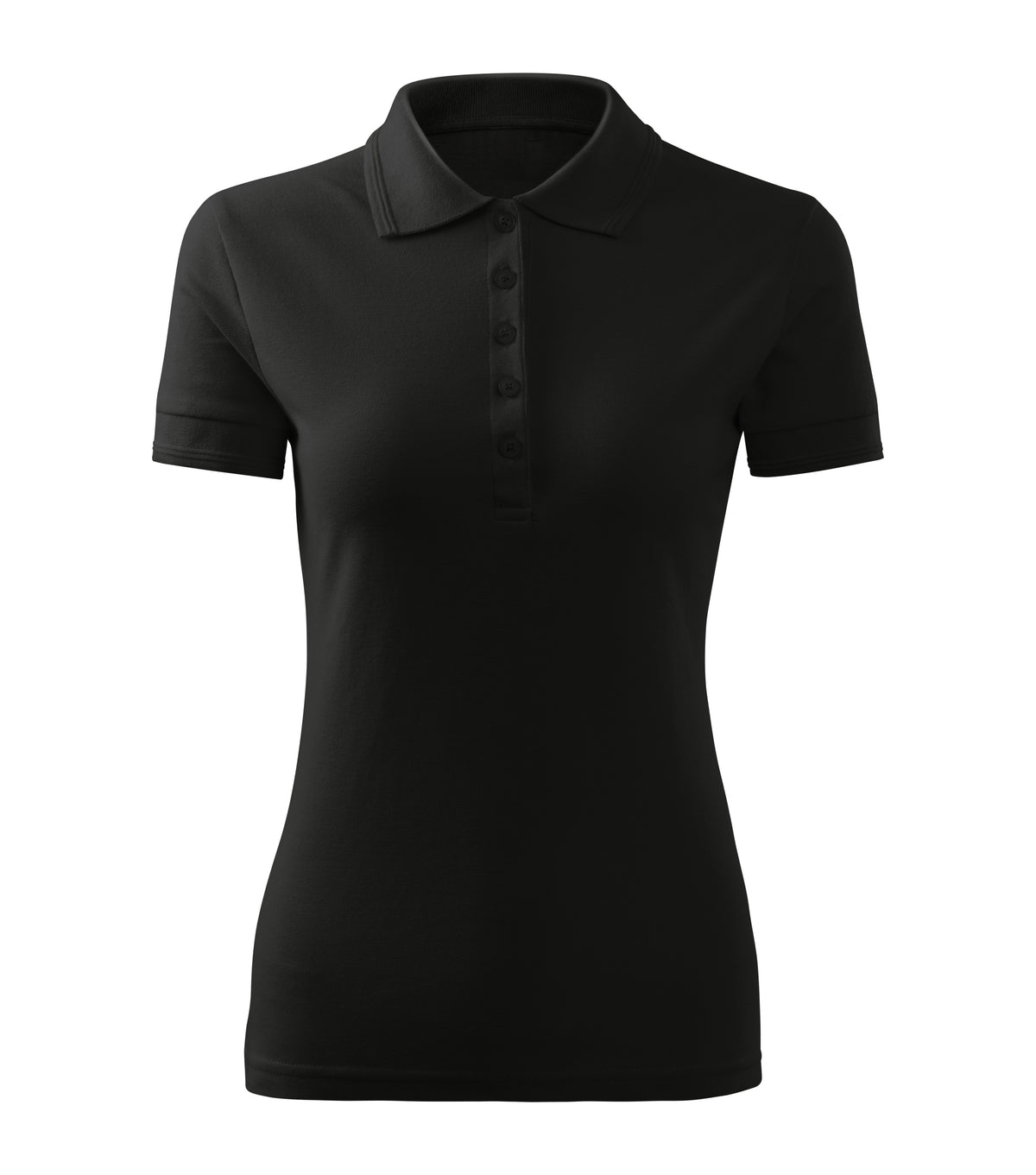 Tricou polo dama negru fata