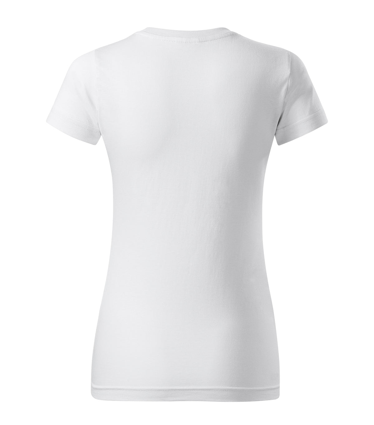 Tricou regular fit dama cambrat - Alb - spate