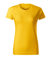 Tricou regular fit dama cambrat - Galben - fata