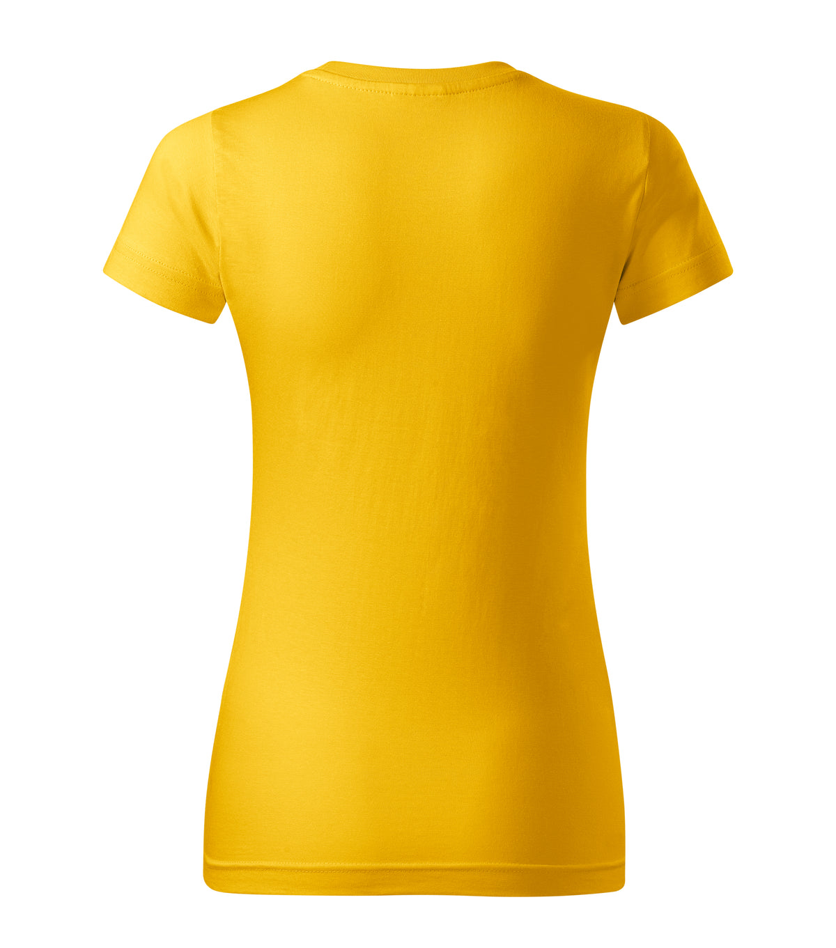 Tricou regular fit dama cambrat - Galben - spate