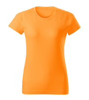 Tricou regular fit dama cambrat - Portocaliu deschis - fata