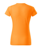 Tricou regular fit dama cambrat - Portocaliu deschis - spate