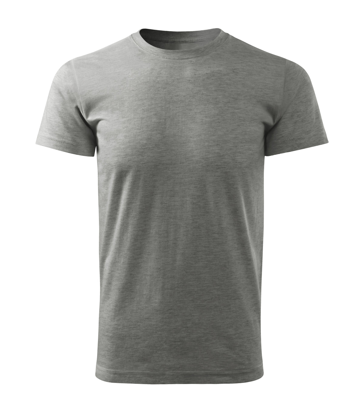 Tricou regular fit unisex pentru copii din bumbac, culoare Gri melanj