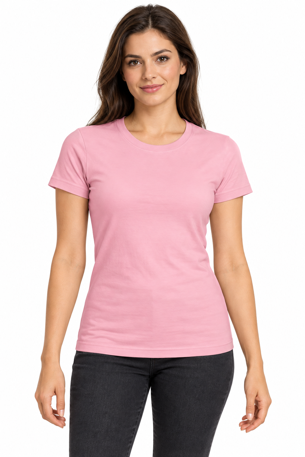 Tricou regular fit dama cambrat din bumbac – 165-250 GSM